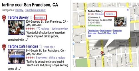 place page google map1 Google introduced Place Pages for Google Maps