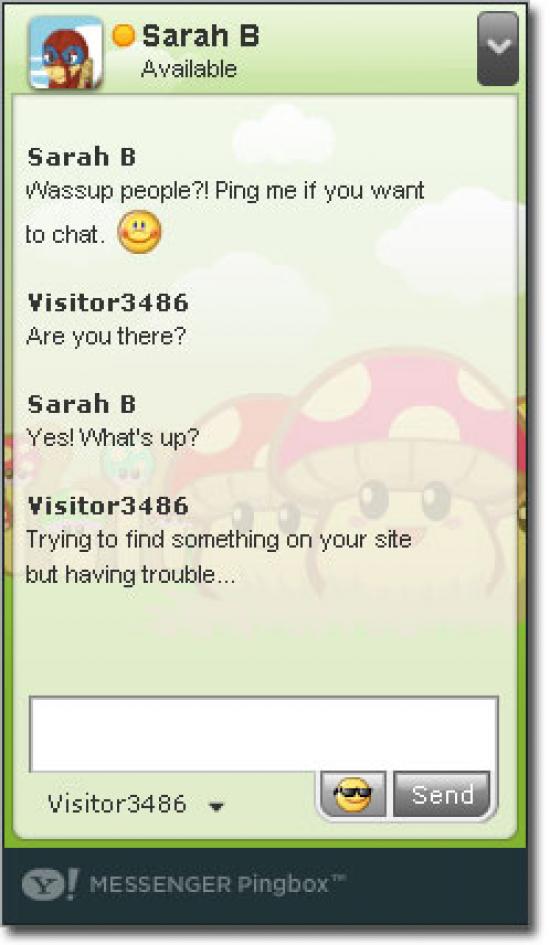 Embed Yahoo Messenger With Blog Using Pingbox