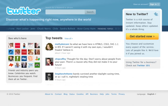 Check Out Twitter’s New Dynamic Homepage
