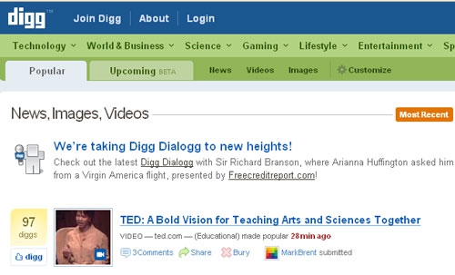 digg 20+ Great Social Bookmarking Service, Boost Your Site Traffic