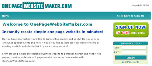 onepageweb 15+ Greatest Website Builder for creating your own website