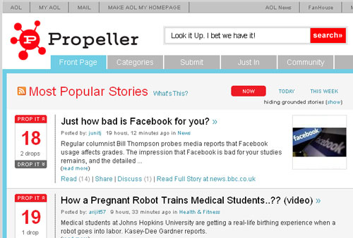 propeller Top 20 Great Social Bookmarking Service, Boost Your Site Traffic