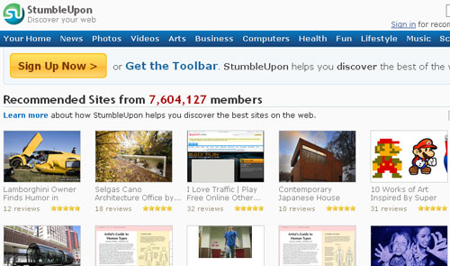 stumbleupon 20+ Great Social Bookmarking Service, Boost Your Site Traffic