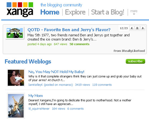 xanga Top 10 great blogging services that host your blog for free