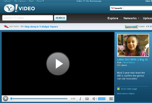 Like as Google video Yahoo has video sharing site and where you can share 