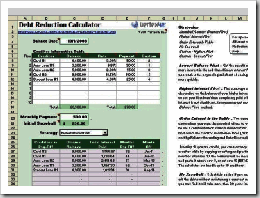 Debt Reduction Calculator for Excel