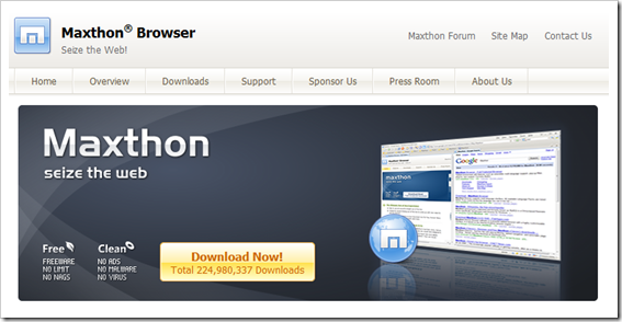 maxthon 10 Best Internet Browsers