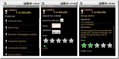 Cocktails 30 Free Google Android Applications