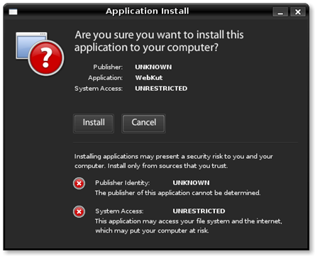 Screenshot-Application Install