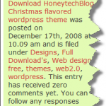 update of honeytechblog christmas theme Version 1.1o